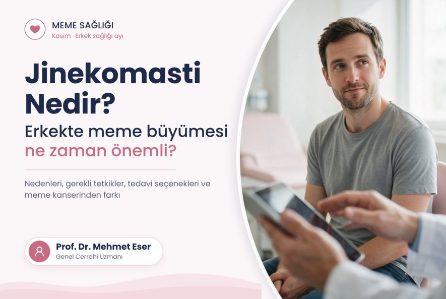 Jinekomasti nedeniyle doktor muayenesine gelen erkek hasta